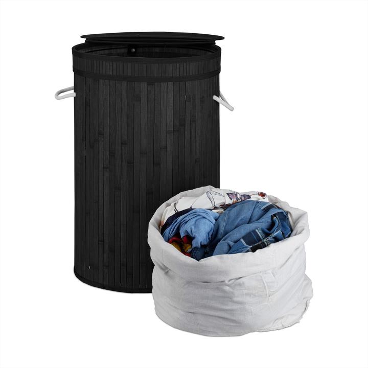 Actual product image Relaxdays Lidded Laundry Hamper (65 l)