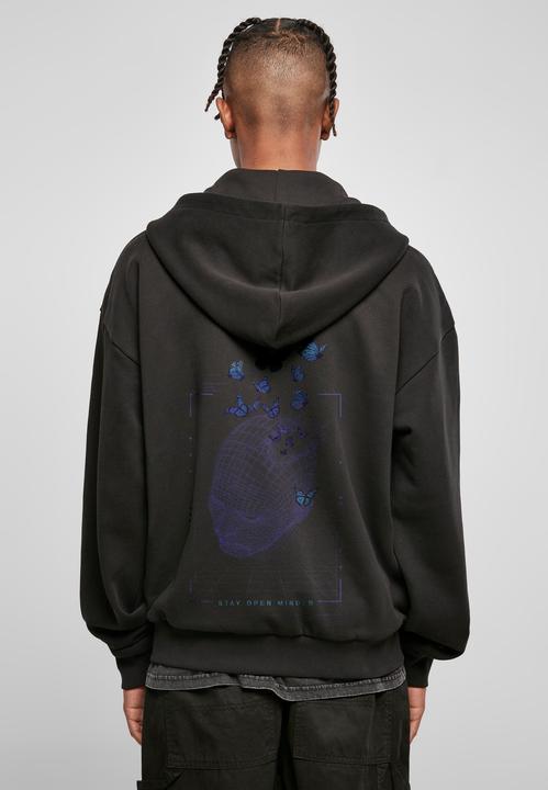 Immagine prodotto Mister Tee Felpa con cappuccio con zip oversize Grid Head Butterfly - 131379 (XXL)
