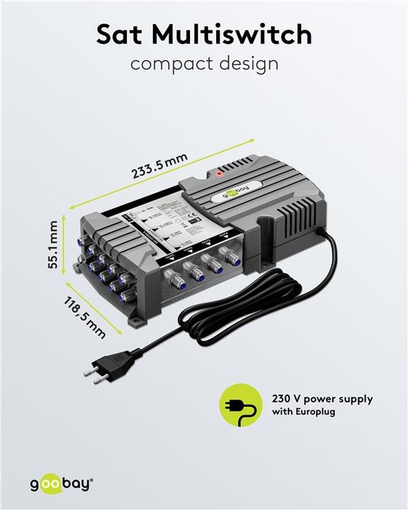 Actual product image Goobay Satellite multi-switch 9 inputs/4 outputs (Multi switch)