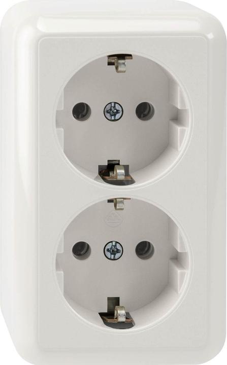Produktbild Merten MEG2421-8719. Steckdosentyp: CEE 7/3, Unterstützte Steckertypen: CEE 7/4. Produktfarbe: Weiß. Eingan