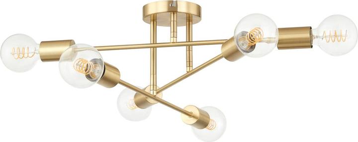 Lindby Aloria Deckenleuchte, sechsflammig, gold (E27)