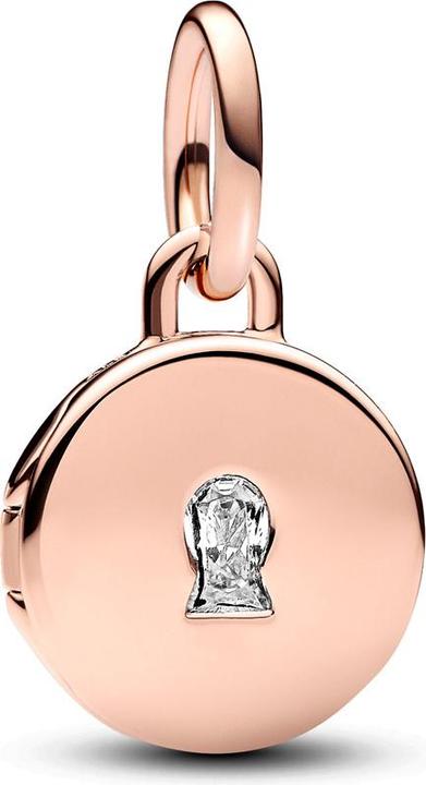 Pandora Aufklappbares & Gravierbares Liebesmedaillon Charm Charm (Metall, rosevergoldet)