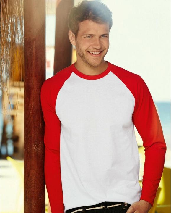 Produktbild Fruit of the Loom Baseball TShirt langärmlig (XXL)
