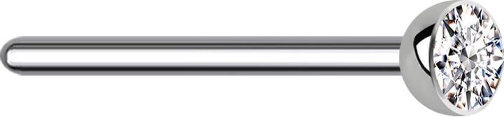 Star Piercing Nasenstecker biegen silber Kristall silber (ohne Messing, Titan G23)