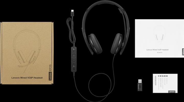 Image du produit Lenovo Audio bo Wired Voip Hs Teams (Filaire, USB-C)