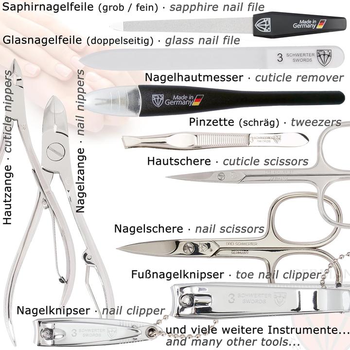 Produktbild Kellermann Nagelpflegeset Cinisello 16-tlg., Weinrot/Lack