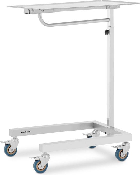 Produktbild Steinberg Instrumententisch 3 Räder 600 x 400 mm höhenverstellbar Edelstahl / Gummi