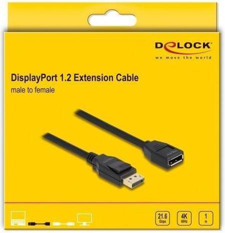 Image du produit Delock Câble d'extension DisplayPort 1.2 4K 60 Hz 1 m (1 m, DisplayPort)