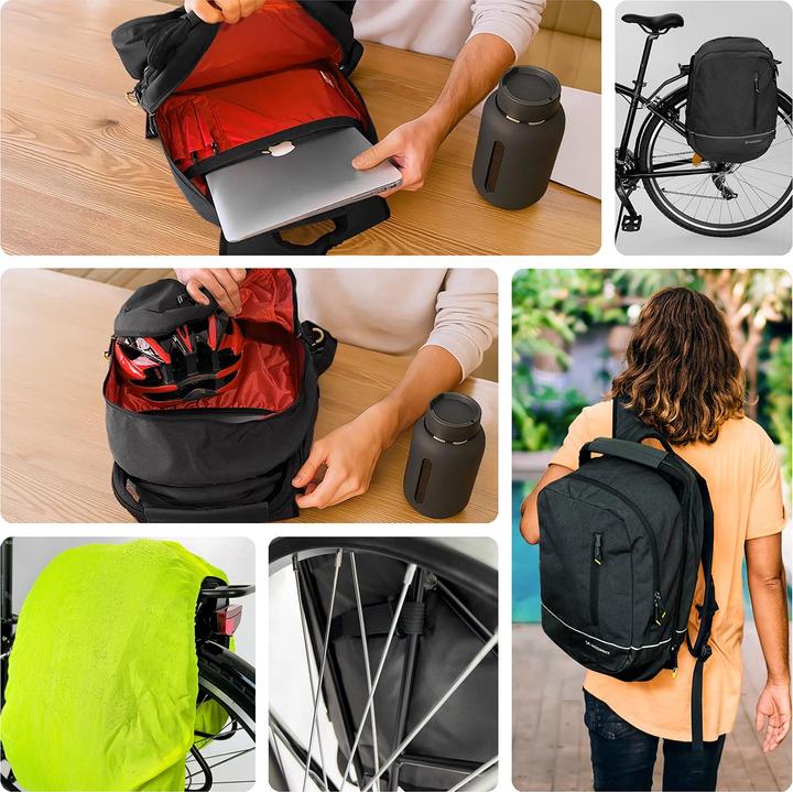 Image du produit Wozinsky Sacoche de vélo Sac à dos double 2en1 (30 l, Sacoches)