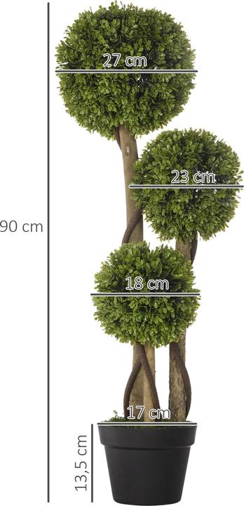 Produktbild Homcom Kunstpflanze mit Kunstgras (90 cm)