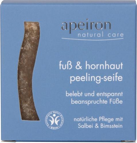 Apeiron Fuss-und Hornhaut Peeling Seife (Fussdeodorant & -puder)