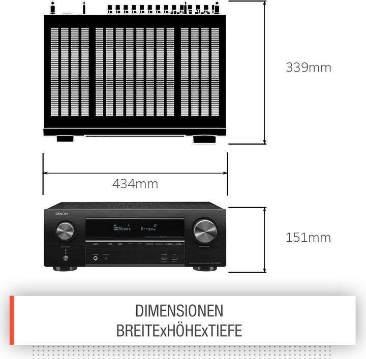 Produktbild Denon AVR-X1600H (7.2 Kanal, FM, DAB+)