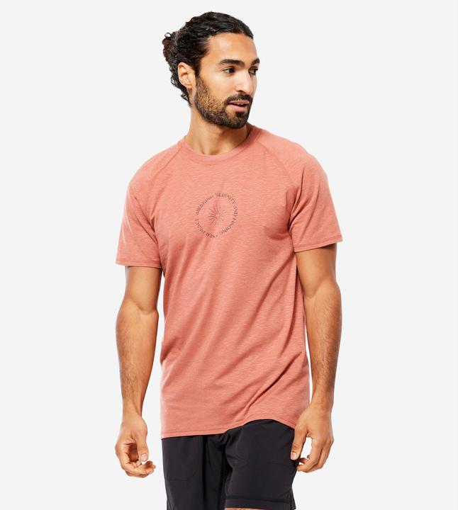 Produktbild Kimjaly T-Shirt Herren sanftes Yoga natürliches Material - terrakotta (S)