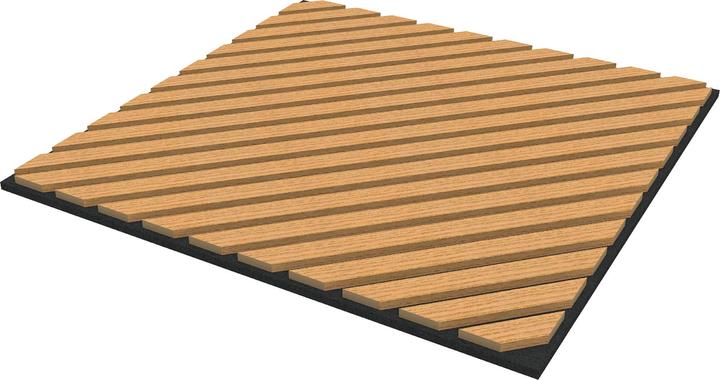 Actual product image neu.holz Acoustic wall panel set of 8 Vang diagonal 60x60 cm oak look, dark ()
