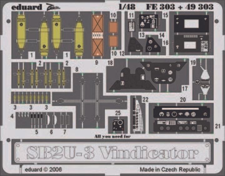 Produktbild Eduard SB2U-3 Vindicator für Accurate Miniatures Bausatz