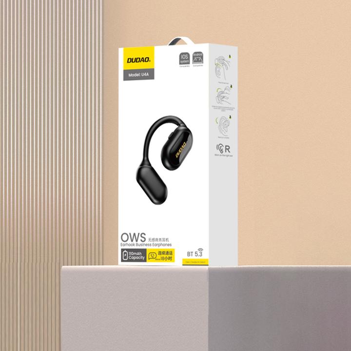 Actual product image Dudao OWS U4A Bluetooth 5.3 IPX5 business headset - black (Wireless)