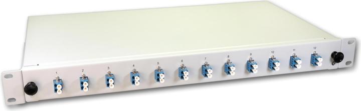 Actual product image Lightwin FO splice box, 24 fibers, 12x DLC singlemode, 9/125µm OS2 G657.A1 pigtail splice boxes (1.50 m)