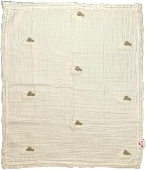 Produktbild Beberotti Organic 4-lagige doppelseitige bestickte Musselindecke (95 x 80 cm)