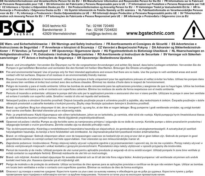 Produktbild BGS Ölfasspumpe mit Hebel