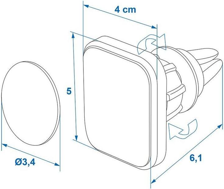 Produktbild ProPlus Universal Smartphone-Halterung mit Magnet für Lüftungsgitter