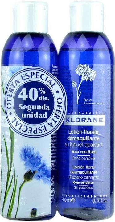 Image du produit Klorane bleuet demaquillant yeux 2x200ml (Chiffons de nettoyage, 200 ml)