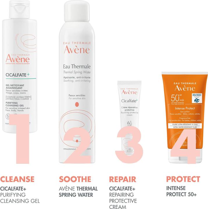 Image du produit Avène Cicalfate+ Gel nettoyant assainissant (Chiffons de nettoyage, 200 ml)