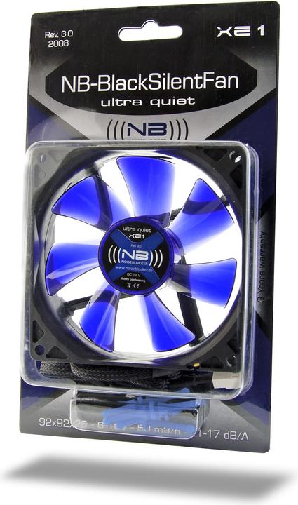 Actual product image Noiseblocker BlackSilent Fan XE1 (92 mm, 1 x)