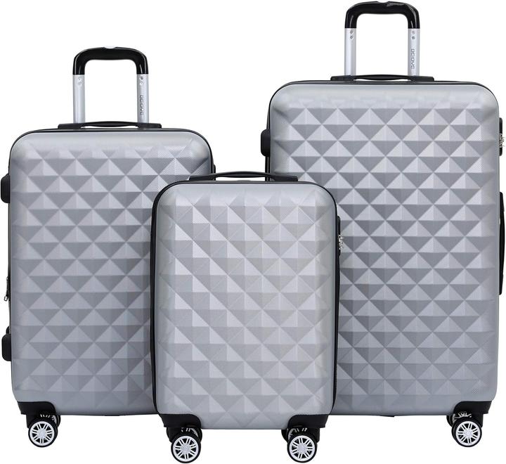 Image du produit Beibye 3-teiliges Kofferset mit Zwillingsrollen (Bagage à main (jusqu'à 50l), M (50 - 90l), XL (à partir de 115l))