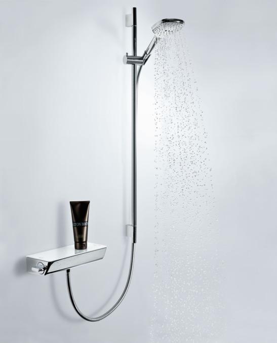Produktbild hansgrohe Raindance Select E Duschset 120 3 Strahlarten mit Duschstange 90 cm und Seifenschale