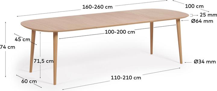 Image du produit Kave Home Oqui (100 x 160 x 74 cm)