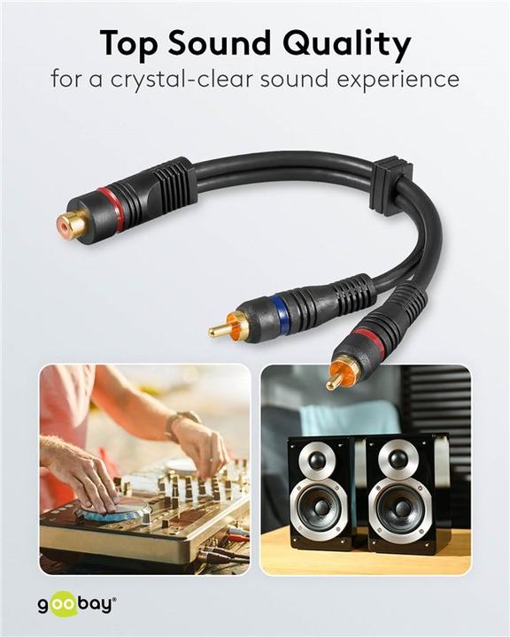 Produktbild Goobay Audio Y-Adapterkabel stereo, OFC (0.20 m)