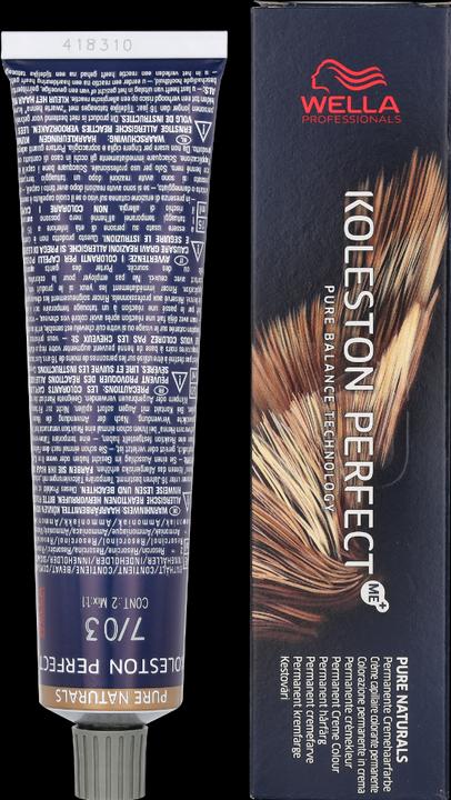 Actual product image Wella Koleston Pure Naturals (7/03 medium blonde natural-gold)