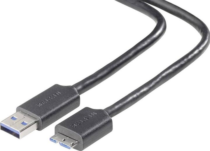 Produktbild Belkin USB 3.0 Micro-B auf USB-A Kabel, Pro Series, 1,8 (1.80 m, USB 3.0, 4.50 W)