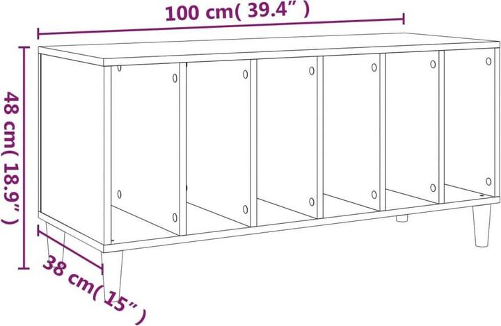 Immagine prodotto VidaXL Plattenschrank Weiss 100x38x48 cm Holzwerkstoff