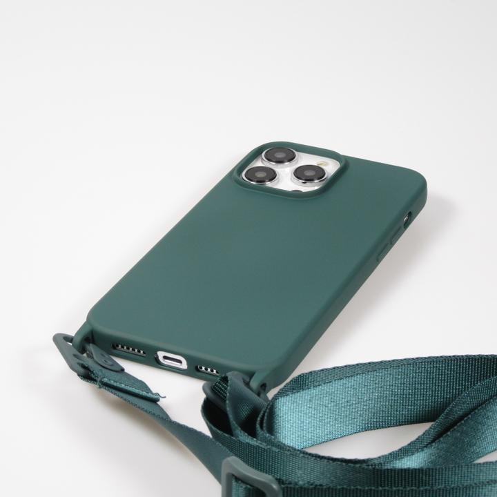 Actual product image PhoneLook Coque Silicone mat avec lanière et mousqueton en fer (Apple iPhone 14 Pro)