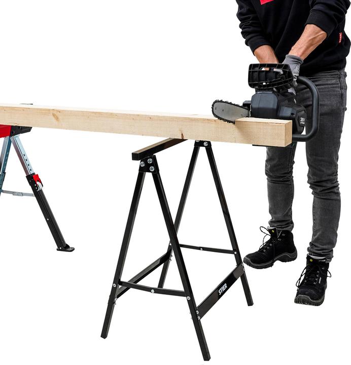 Immagine prodotto Stier Cavalletto da lavoro in acciaio 100 kg (63.50 cm, 43 cm)