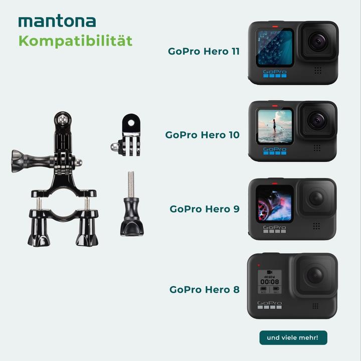 Actual product image mantona Bicycle attachment incl. angle piece for GoPro (Various)