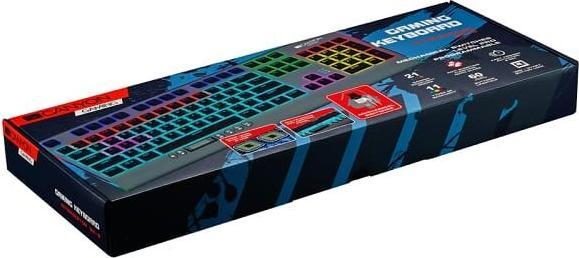 Actual product image Canyon Mechanical Gaming Keyboard Interceptor CND-SKB8, with backlight, Red Outemu Switches, EN layo (US, Cable)