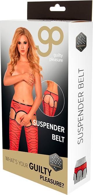 Actual product image Guilty Pleasure Gp Printed Suspender Belt M (M)