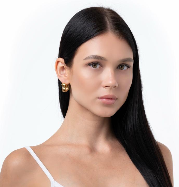 Image du produit Sensora Jewelry Boucles d'oreilles Wave Hoops (Acier inoxydable)