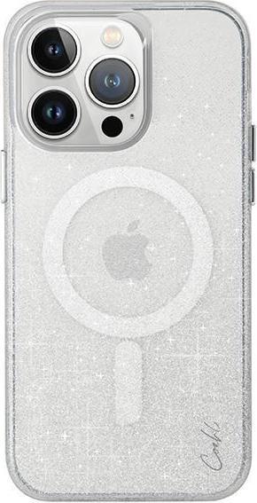 Actual product image Uniq etui Coehl Lumino iPhone 15 Pro Max 6.7" Magnetic Charging srebrny/sparkling silver (Apple iPhone 15 Pro Max)