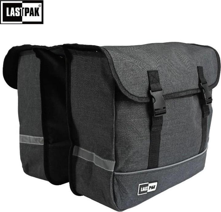 Lastpak Sacoche de vélo double 35 litres en toile bleue (35 l, Sacoches)