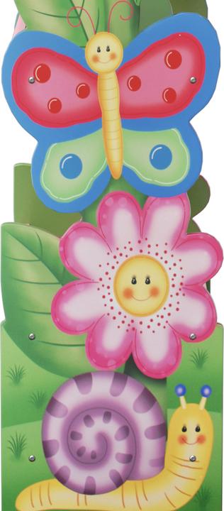 Actual product image Teamson Magic Garden children's wooden bookcase, 3-tier with storage space & drawer Colourful