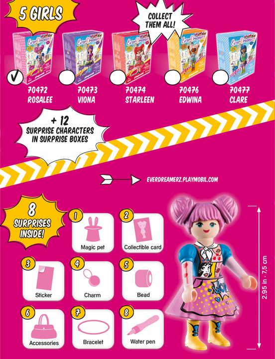 Image du produit Playmobil Rosalee "Comic World" (70472, Playmobil EverDreamerz)