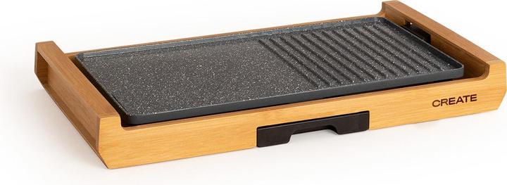 Actual product image Create STONE FLAT BAMBOO - 1800W electric grill plate
