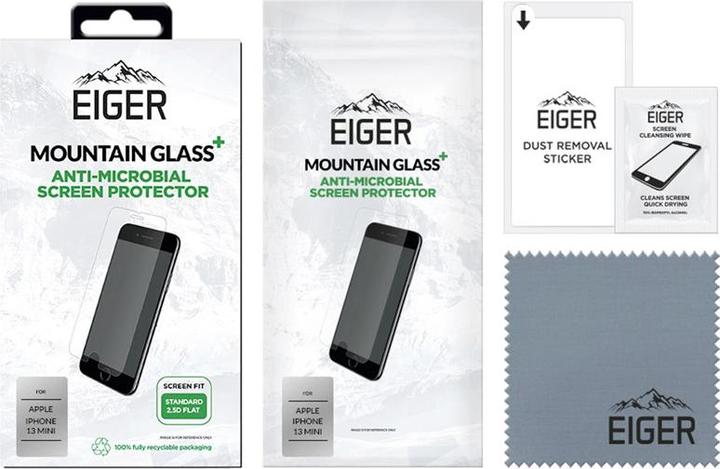 Actual product image Eiger Mountain Glass+ (1 Piece, Apple iPhone 13 mini)