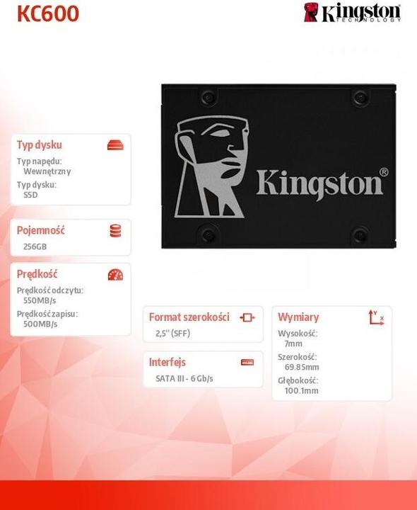 Productafbeelding Kingston KC600 (256 GB, 2.5")