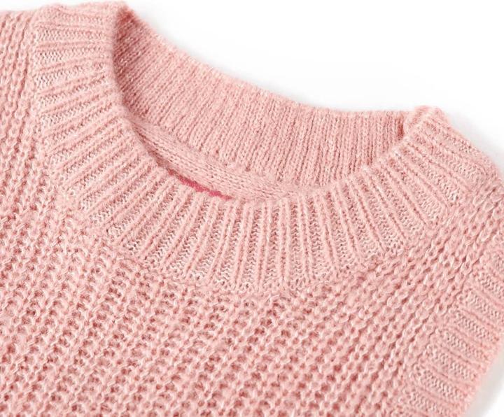 Produktbild VidaXL Kinder-Pulloverweste Gestrickt Hellrosa 104,Material: 67 (104)