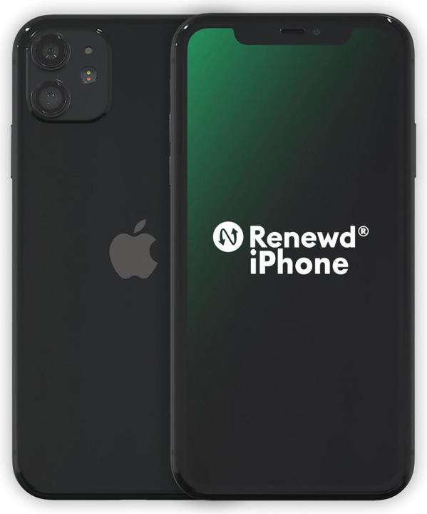 Produktbild Renewd iPhone 11 (64 GB, Schwarz, 6.10", 12 Mpx, Dual SIM, A / Wie neu)
