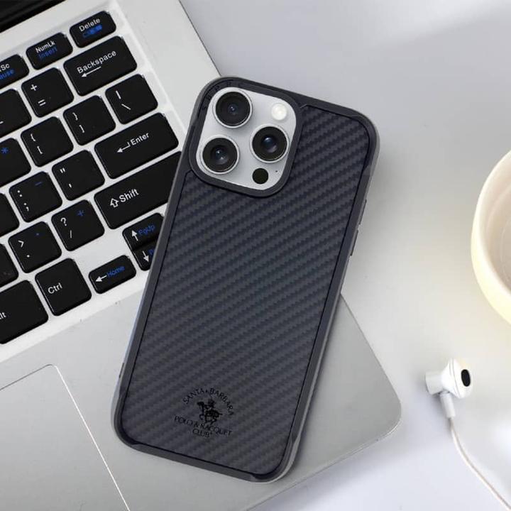 Produktbild RPD iPhone 16 - Santa Barbara Polo & Racquet Club - Elvis Carbon-Style schwarz (Apple iPhone 16)
